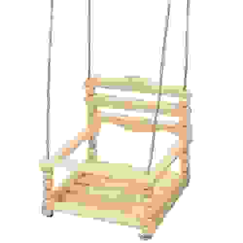 Качели детские подвесные 30*30*27см веревка, дерево усилен. круглое осн. Спорт