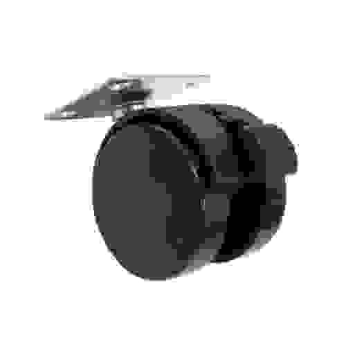 Колесо черный пластик 40мм тормоз