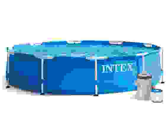 Бассейн каркасный 305х76см 4485л сливной клапан фильтр-насос Intex