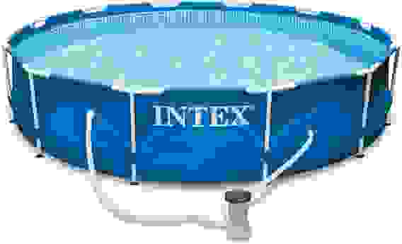 Бассейн каркасный 366х76см 6503л сливной клапан фильтр-насос Intex