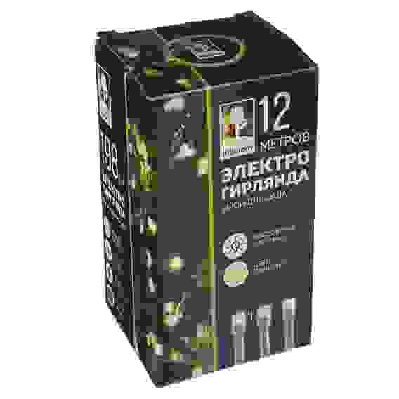 Гирлянда эл. вьюн для сада 198 LED, шампань,12м, пост. свечение, ПВХ, IP44, 220В, 50Гц INBLOOM