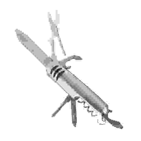 Набор туристический, многофункциональный, 7 функций + фонарик, нерж. сталь ЧИНГИСХАН