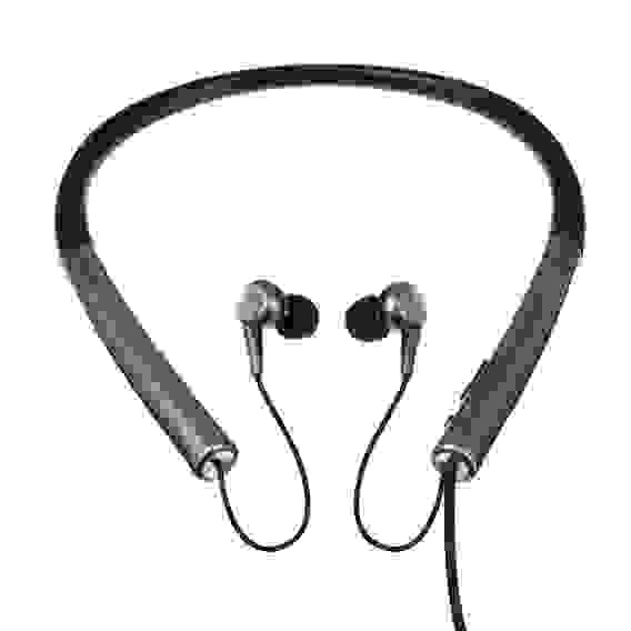 Наушники проводные, на шею, 120см, черно-серый цвет, пластик FORZA