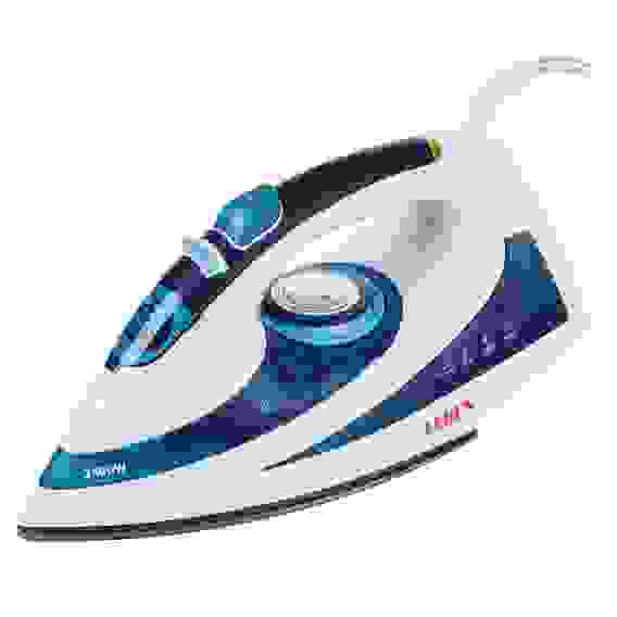 Акция! Утюг с отпаривателем 2400 Вт, подошва - керамическое покрытие, синий LEBEN