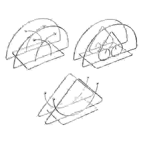 Салфетница, металл, 13х7х6см, 3 дизайна VETTA