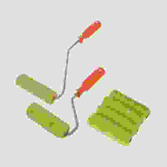 Набор "Бравый Прораб", 2 ручки + 6 роликов полиакрил, 100 мм, "Б.Е. мини" (45шт/уп)