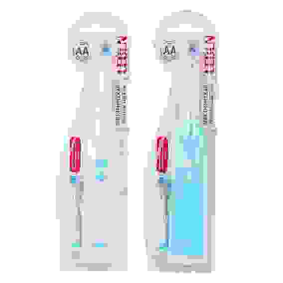 Зубная щётка электрическая круглая, 2АА, 2 насадки в комплекте, 2 цвета LEBEN