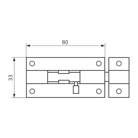 Уценка! Шпингалет ШП-80 б/п