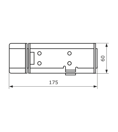 Засов накладной ЗН - 175 (черный)