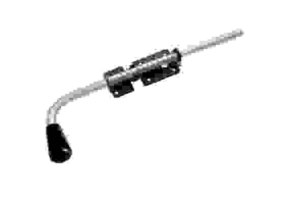 Засов с пружиной ЗСП-400мм с проушиной, черный