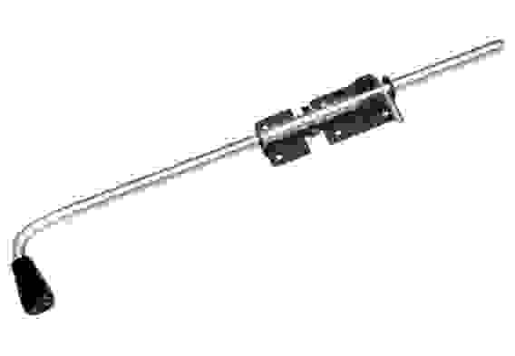 Засов с пружиной ЗСП-600мм с проушиной, черный