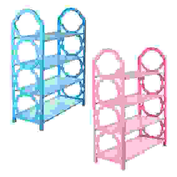 Этажерка для обуви &quot;Принт&quot;, 45x19x58см, 4 полки, металл, пластик, SH-1002 VETTA