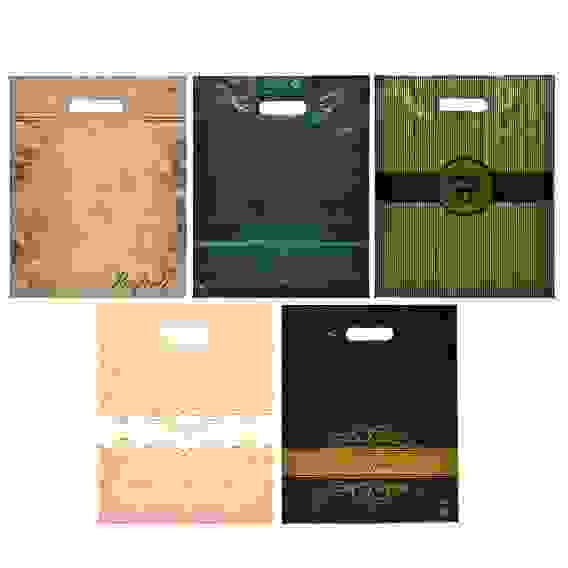 Пакет ПНД Серия Перфекто с вырубной ручкой, 37х30см, 90мкм, 5 дизайнов