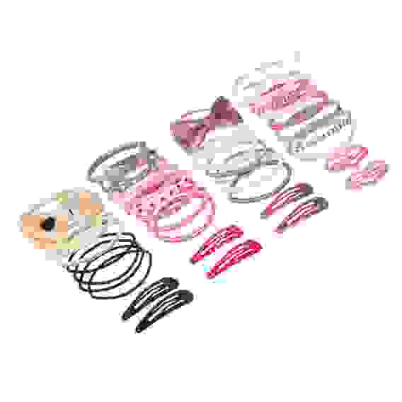 Набор аксессуаров для волос 10шт, полиэстер, металл, заколки 4-5см, резинки d5см, 4 дизайна BERIOTTI