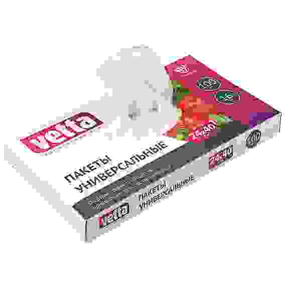Пакеты универсальные 100шт, 24x40см, 16мкм, в коробке VETTA
