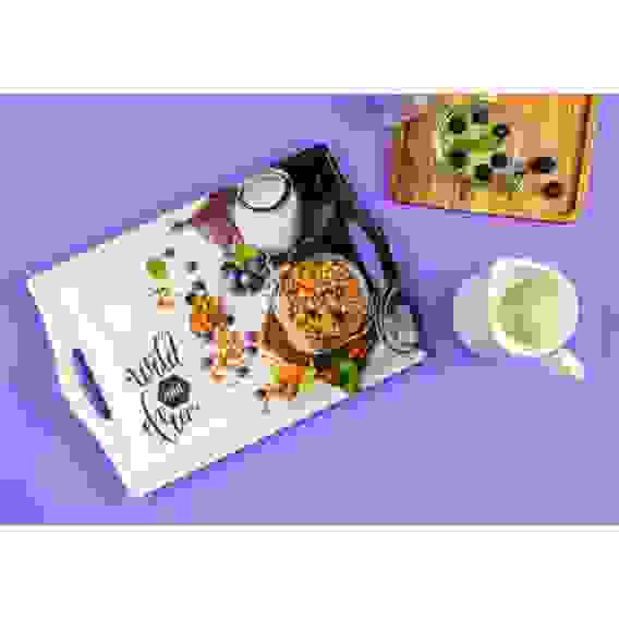 Поднос, пластик, 39х27х4,3см, 2 дизайна VETTA Завтрак