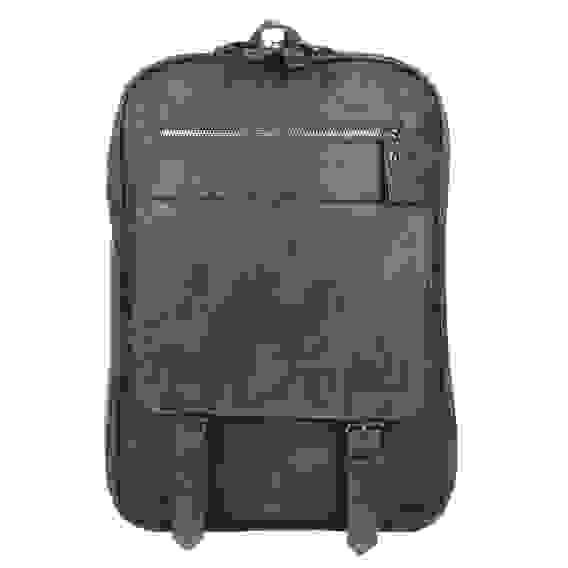 Рюкзак подростковый 41х29x14см, 2 отд., 2 карм., клапан на 2х кнопках, ПУ под телячью кожу, графит