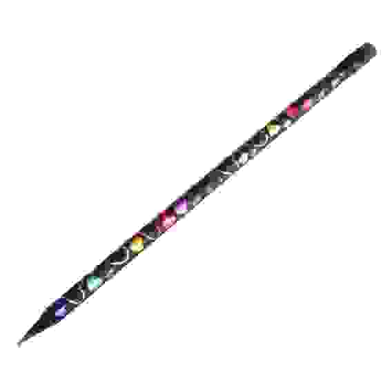 Карандаш чернографитный с ластиком, фольгир. покрытие, прокрас под черное дерево, пластик, 120627