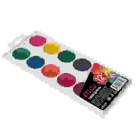 Акварель 12 цветов, без кисти \"Альфа\", в пластиковой уп. ClipStudio