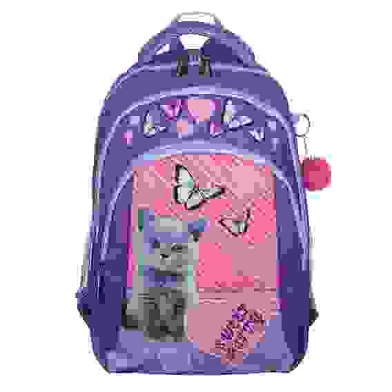 Рюкзак детский, 40х27х20см, 3 отд, 2 карм, спинка с эргон.элементами, уплотн.лямки, ПЭ Свит Китти