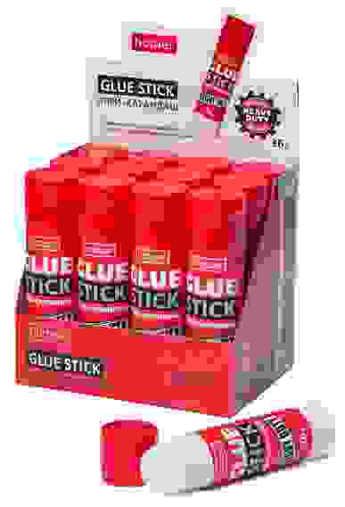 Клей-Карандаш Hatber 36гр в картонной Дисплей-витрине