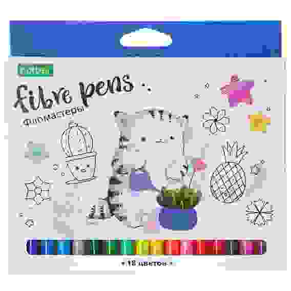 Фломастеры &quot;ECO&quot; 18 цв. -Приключения кота Пирожка- в карт.короб. с европодвесом