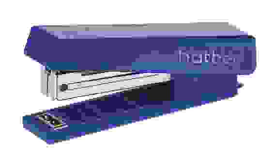 Степлер Hatber №10 10л 50 скоб захват 48мм с антистеплером Ассорти в картонном боксе