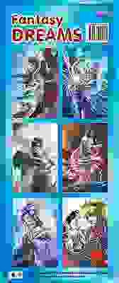 Наклейка 6шт лист 80х190мм серия -Fantasy DREAMS-