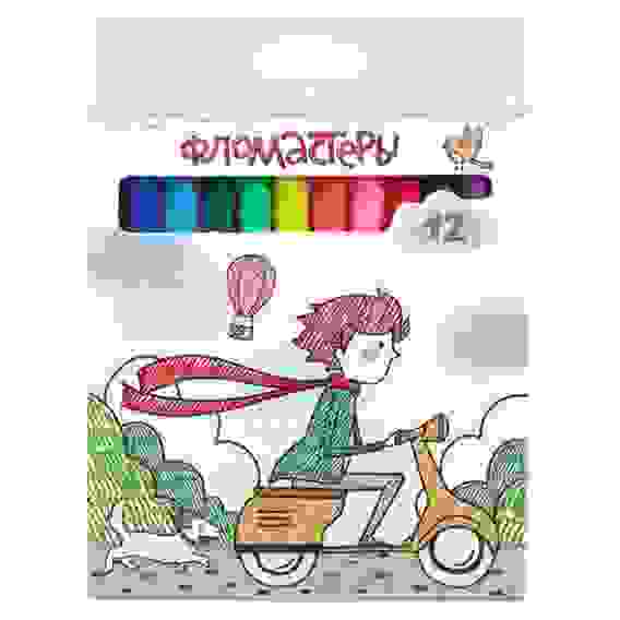 Фломастеры &quot;ECO&quot; 12 цв. -Переменка- в карт.короб. с европодвесом