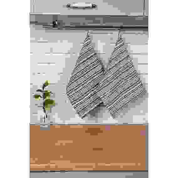 Полотенце кухонное, в полоску, 100% хлопок, 40х60см, 230гр/м, 2 цвета PROVANCE Корица