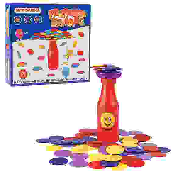 Настольная игра на ловкость и меткость, PP, PS, бумага, картон, резина, 22х21х5,5см, 4 диз ИГРОЛЕНД