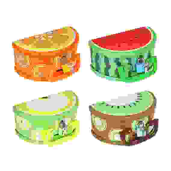 Копилка в виде фруктов, с замочком, жесть, 16х9,2х7,3см