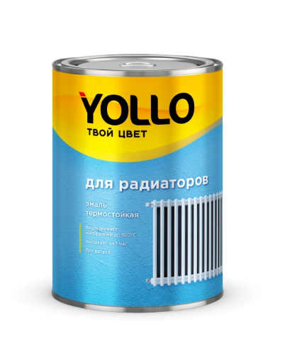 Эмаль акрил 0,4кг д/рад белый YOLLO