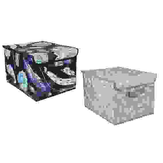 Кофр для хранения с крышкой, 30х40х25см, спанбонд, 2 дизайна VETTA Санремо