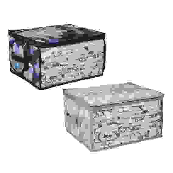 Кофр для белья на молнии с прозрачным окном, 35х30х20см, спанбонд, ПЕВА, 2 дизайна VETTA Санремо