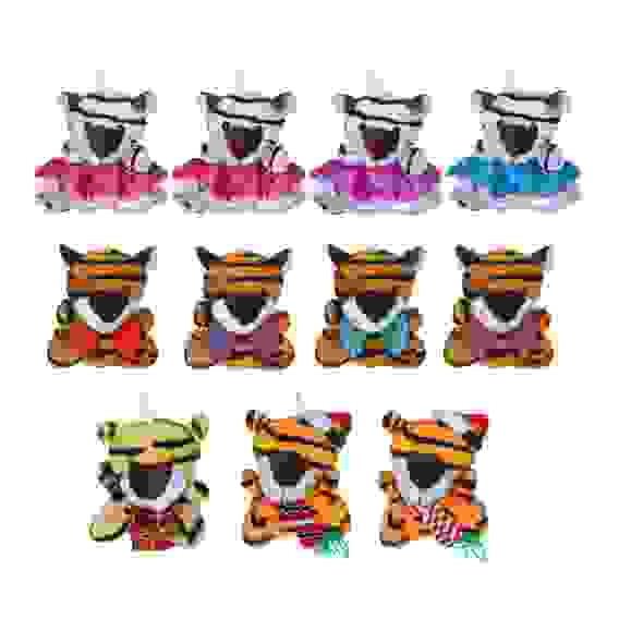 Сувенир мягкий, полиэстер, в виде тигра, 6x6x4см, 4 дизайна СНОУ БУМ