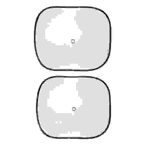 Комплект шторок 2шт. на боковое заднее стекло на присоске в центре 44х36см, черные NG