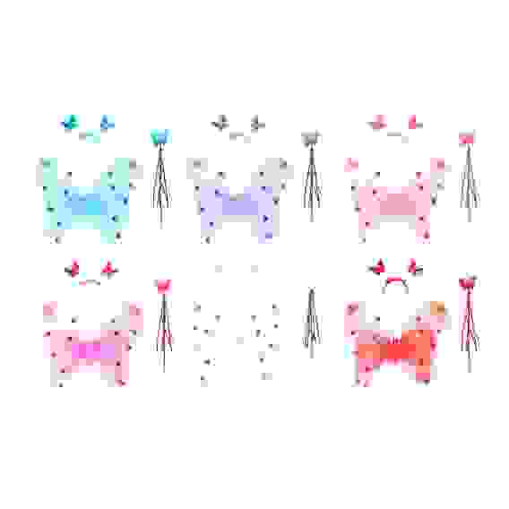 Набор карнавальных аксессуаров 3 пр, полиэстер, 41х49см, 6 цветов СНОУ БУМ