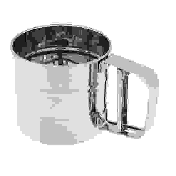 Кружка-сито для просеивания муки, d10см, объем 375гр, нерж.сталь