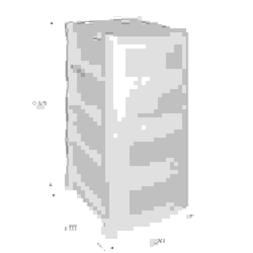 Комод &quot;Плетенка&quot; 4-х секционный без декора (белый) Виолет