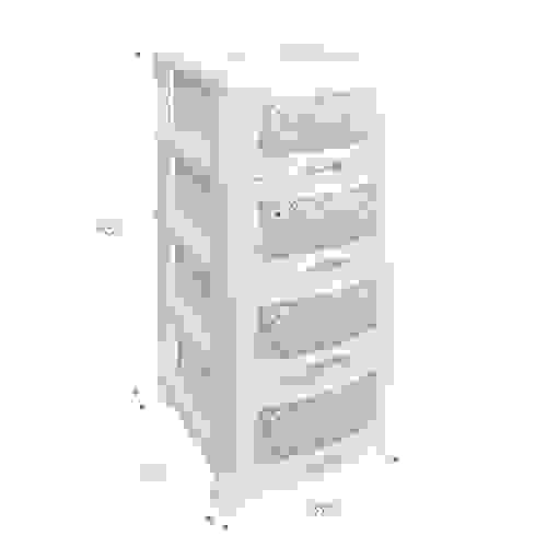 Комод &quot;Ажур&quot; 4-х секционный без декора (бел/мрамор) Виолет