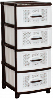 Комод \"Звездочка\" 4-х секцион. (шоколадно-белый)