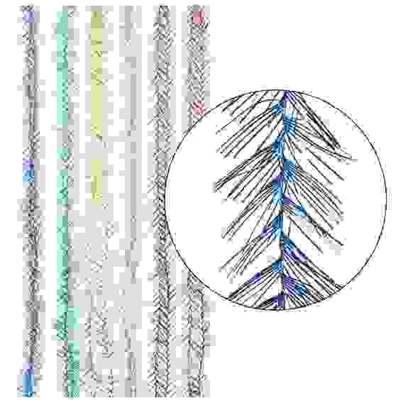 Мишура №6 2м*35мм цвет в ассортименте