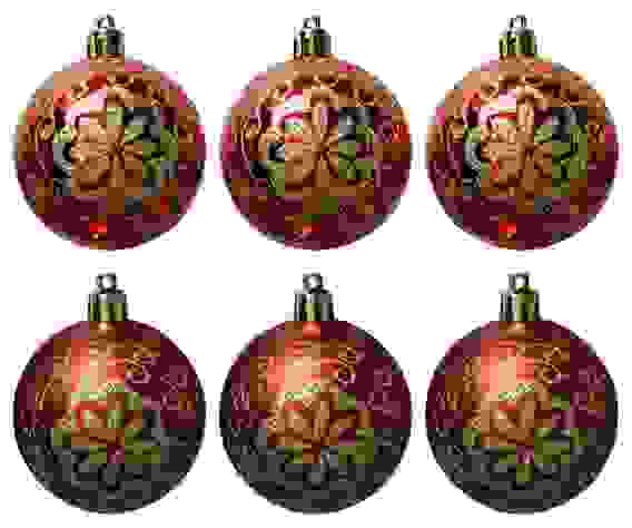 Набор шаров &quot;Цветок&quot; (6шт) цвет красный