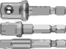Адаптеры "ЭКСПЕРТ" для торцовых головок, E1/4"- 1/4", E1/4"- 3/8", E1/4"- 1/2", 3 пред Набор ЗУБР