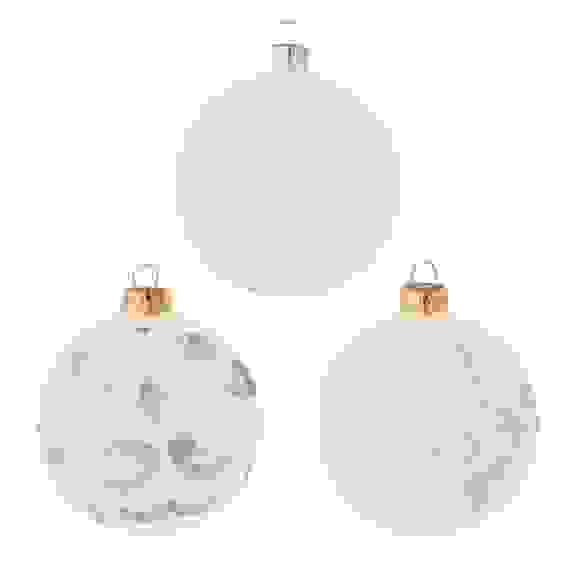 Шар ручной работы &quot;Зимний узор&quot;, 85 мм, стекло, 3 дизайна СНОУ БУМ