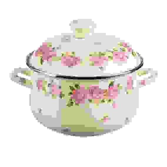 Кастрюля эмалированная, 24см, 5,0л индукция VETTA Розана