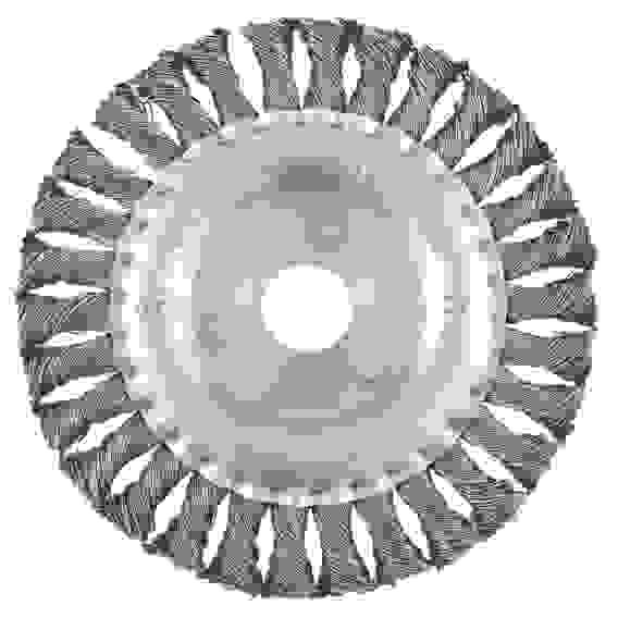 Щетка для УШМ 150 мм, пос.22мм,плос. круч. провол//Matrix