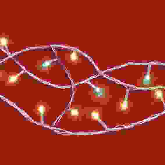 Гирлянда эл. вьюн 9м, 100LED, аква+шампань, пост. свечение, ПВХ прозрачный, 220В СНОУ БУМ