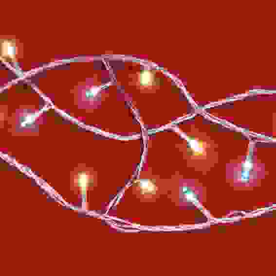 Гирлянда эл. вьюн 9м, 100LED, голубой+шампань, пост. свечение, ПВХ прозрачный, 220В СНОУ БУМ